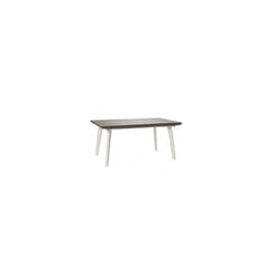 Table à rallonges Harmony Blanc - Cappuccino 160x100 cm