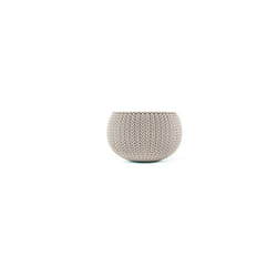 Pot + Cache pot curver aspect tricoté - Beige - Taille m - Beige