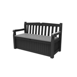 Banc de jardin EDEN avec Coffre en résine 265L - Anthracite - KETER