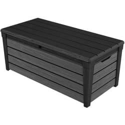 Keter - Coffre de rangement de jardin Brushwood en Résine durable et résistante aux intempéries, Graphite - 454L - 145x69.7x60.3 cm