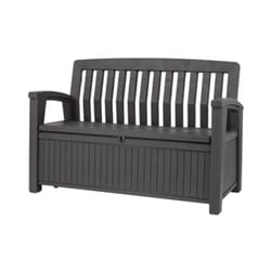 Banc de jardin avec Coffre de rangement en resine résistant aux intempéries, verrouillable, Graphite - 227L - 132x61.2x89 cm - Keter