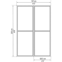Chalet&jardin - Set de portes moustiquaires blanc pour pergola fermée - Palram - 703555