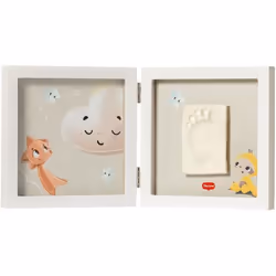 Tiny Love Simple Photo Frame Empreinte Pied Main Bebe Kit Argile Photo Bebe Souvenir Nouveau-né Tiny Creations Blanc