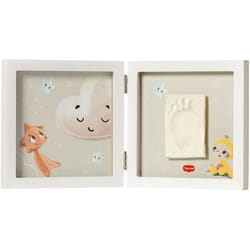 Tiny Love Simple Photo Frame Empreinte Pied Main Bebe Kit Argile Photo Bebe Souvenir Nouveau-né Tiny Creations Blanc
