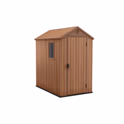 Keter Darwin 4x6, Abri en plastique, Unique, Toit à pignon, Marron, Résine, Marron