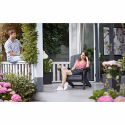 Keter K247060 chaise d'extérieur Terrace Siège rigide Dossier rigide Plastique Gris - Vue supplémentaire 4