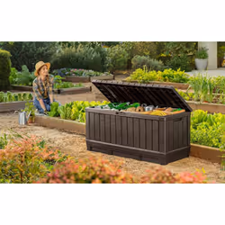 Keter Kentwood Boîte de rangement Rectangulaire Bois Marron