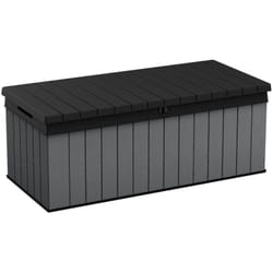 Keter - Coffre de rangement Darwin, coffre de rangement durable et résistant aux Intempéries, Marron - 380L - 142.5x65.3x54.5 cm