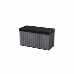 Keter Coffre de rangement Darwin coffre durable et résistant aux intempéries Gris - 570L - 142.5x65.3x78.2 cm