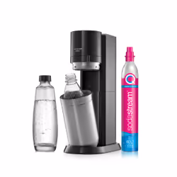 SodaStream 1016912770, Métal, Plastique, Noir, Acier inoxydable, Plastique, 1 L, 60 L, 155 mm