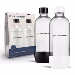 Bouteille Jet - SODASTREAM - 1 L - Lot de 2 - Compatible lave-vaisselle - Sans BPA