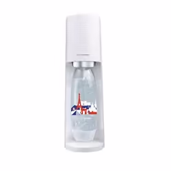 SodaStream Terra blanche avec une bouteille 1L « ÉDITION LIMITÉE FRANCE», Blanc, 1 L, 60 L, 195 mm, 134 mm, 428 mm