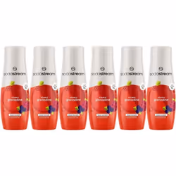 Concentrés SODASTREAM - Lot de 6 concentrés Grenadine sans sucres - Jusquà 54L de boissons - 440 ml
