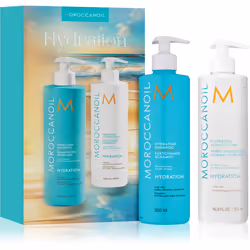 Tout le nécessaire pour de beaux cheveux en un seul produit. Le coffret cosmétique Moroccanoil Hydration Kit ne contient pas ...
