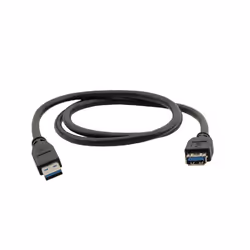 Kramer Electronics USB-A (M) to USB-A (F) 3.0, 1.6m, 1,6 m, USB A, USB A, USB 3.2 Gen 1 (3.1 Gen 1), Mâle/Femelle, Noir