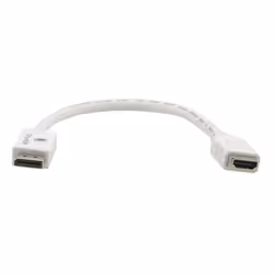 Kramer Electronics DP - HDMI 0.3m, 0,3 m, DisplayPort, HDMI, Mâle, Femelle, Blanc