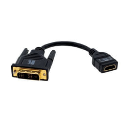 Kramer Electronics DVI-D (M) to HDMI (F) 0,3 m HDMI Type A (Standard) Noir