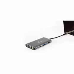 Kramer Electronics KDock-3 Avec fil USB 3.2 Gen 1 (3.1 Gen 1) Type-C Noir, Argent