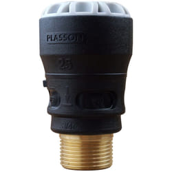 Raccord droit encliquetable PE Ø25 - Laiton mâle 3/4" (20/27) avec portée plate ISO 228