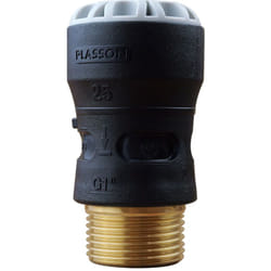 Raccord droit encliquetable PE Ø25 - Laiton mâle 1'' (26/34) avec portée plate ISO 228