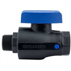 Plasson - Vanne 1/4 tour encliquetable tekplass Filetée et Taraudée Mâle-Femelle 1'' (26/34) sans prise de purge