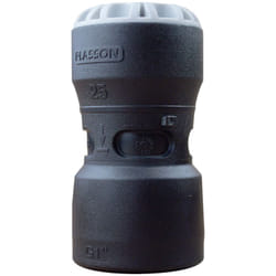 Plasson - Raccord droit encliquetable pe Ø25 - Laiton femelle 1'' (26/34) avec portée plate iso 228 et joint fourni