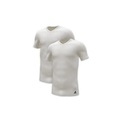 T-Shirt Homme adidas - Paquet de 2 - Blanc - Col en V - Manches 1/2