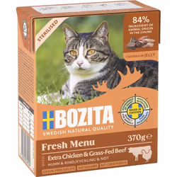 Bozita 9117174, Adulte, Toutes races, Bœuf, Poulet, 370 g