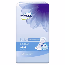 TENA Lady Extra, Serviettes hygiéniques pour fuites urinaires, Femme, Sac, 10 pièce(s)
