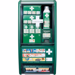 Station de premiers secours • Inclut le contenu • Equipé pour différents types de blessures • l'adaptation aux différentes ap ...