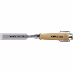 Informations techniques Largeur de la lame : 22 mm Ciseau à bois, manche en bois, anneau en acier nickelé, 22 x 140 mm Poigné ...