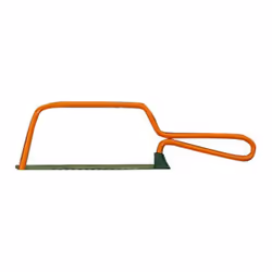 description Mini scie à métaux avec cadre en fil d'acier, revêtement époxy orange. Complet avec lame de scie à métaux de 150  ...