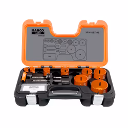 Bahco 3834-SET-95, Régler, Orange, Noir, Bimétal, 16,19,22,29,35,44,52,57,64 mm, 12 pièce(s), 9 pièce(s)