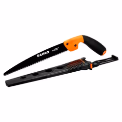 Scie arboricole avec manche bi-matière et étui - BAHCO 4128-JT-H La Scie arboricole avec manche bi-matière + étui de BAHCO es ...