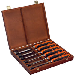 Bahco - Jeu de ciseaux à bois, 6,10,12,16,20,26 mm, en boîte bois