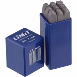 Limite. Tampons de marquage pour l'acier et d'autres métaux. 9 timbres avec les numéros 0-9. Pour estamper des caractères dan ...