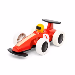 BRIO Large Pull Back Race Car, Voiture, 1,5 an(s), Plastique, Bois, Noir, Rouge, Blanc, Jaune