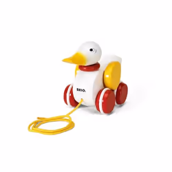 BRIO Canard à tirer, 12 mois, 4 roue(s), Rouge, Blanc, Jaune, 380 g