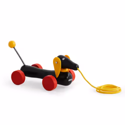 BRIO Jim le Teckel, 1 mois, 4 roue(s), Noir, Rouge, Jaune, 121 g