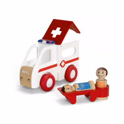BRIO My Home Town - Ambulance Son Et Lumiere, 1,5 an(s), LR44, Bois, Rouge, Blanc