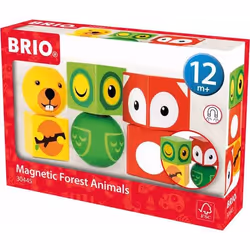 BRIO Magnetic Forest Animals, Elements de jeu de construction, 1 an(s), Bois, 6 pièce(s)