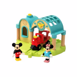 BRIO Gare à enregistreur vocal Mickey Mouse / Disney, Chariot, Disney, 3 an(s), LR44, Plastique, Bois, Multicolore