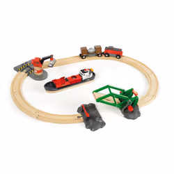 BRIO Circuit d’activités portuaires, Train, Lift and Load, 0,3 an(s), AA, Multicolore