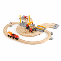 BRIO Circuit transfert de marchandises Rail / Route, Train, Lift and Load, 0,3 an(s), Multicolore