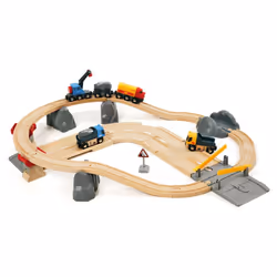 BRIO Ciruit rail route transport de roches, Train, Lift and Load, 0,3 an(s), Multicolore