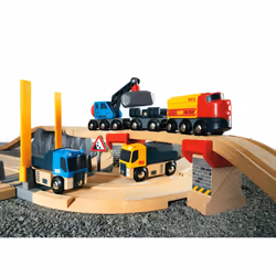 BRIO Ciruit rail route transport de roches