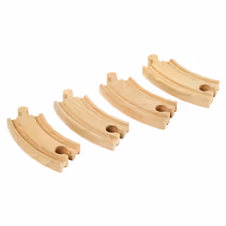 BRIO Petits rails courbes - 90 mm, Partie de la piste, 0,3 an(s), Bois