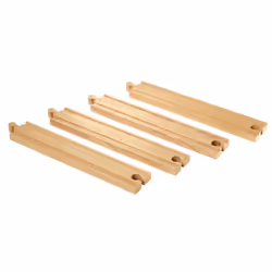 BRIO Rails droits longs - 216 mm, Partie de la piste, 0,3 an(s), Bois