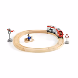 BRIO World - 33511 - Circuit Voyageur, Garçon, Bois, 15 pièce(s), 3 an(s), Gris, Rouge, Modèle réduit de chemins de fer/train