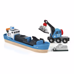 BRIO Navire porte-conteneurs, Décor, Train, 0,3 an(s), Multicolore